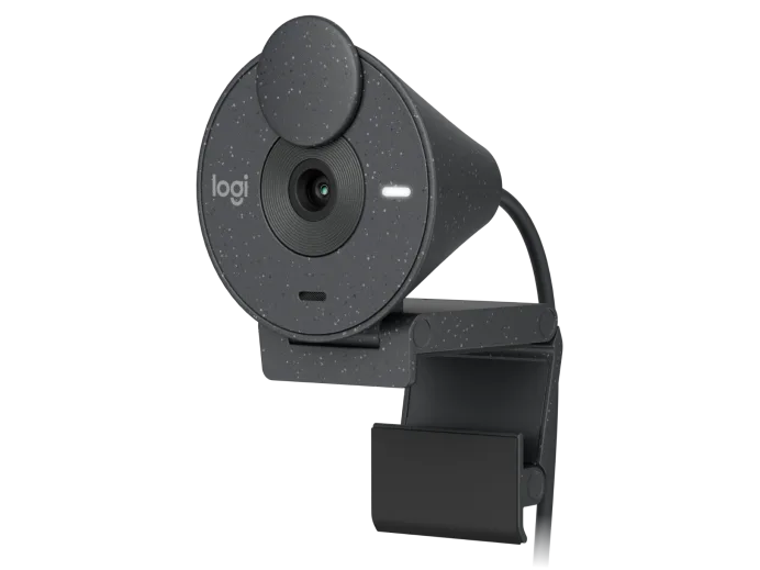 كاميرا ويب Logitech Brio 300 USB-C بدقة 1080 بكسل مع مصراع للخصوصية - جرافيت