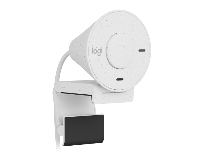 كاميرا ويب Logitech Brio 300 USB-C بدقة 1080 بكسل مع مصراع للخصوصية - أبيض فاتح