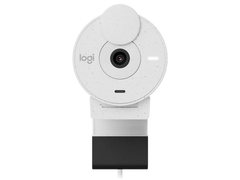كاميرا ويب Logitech Brio 300 USB-C بدقة 1080 بكسل مع مصراع للخصوصية - أبيض فاتح