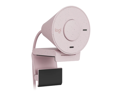 Logitech Brio 300 1080p USB-C webcam with Privacy shutter - Rose