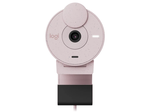 Logitech Brio 300 1080p USB-C webcam with Privacy shutter - Rose