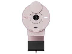 كاميرا ويب Logitech Brio 300 USB-C بدقة 1080 بكسل مع مصراع للخصوصية - وردي