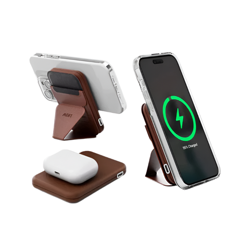 MOFT MD015-8-SNBN-1 MagSafe Battery Pack & Stand Brown