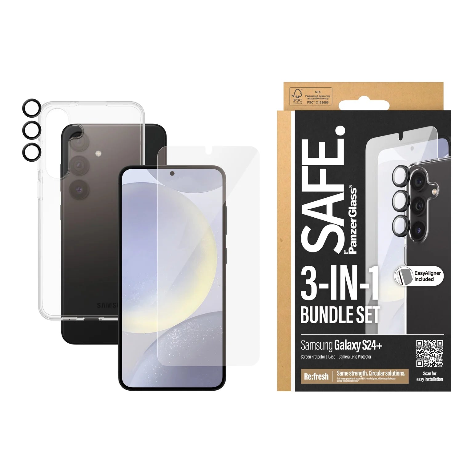 SAFE. by PanzerGlass® 3-in-1 Pack Samsung Galaxy S24+
