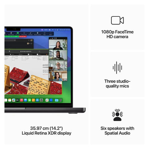 Apple MacBook Pro - 14.2" / M3 Pro / 12-Core CPU / 18-Core GPU / 18GB RAM / 1TB SSD / Arb/Eng / Space Black / 1YW