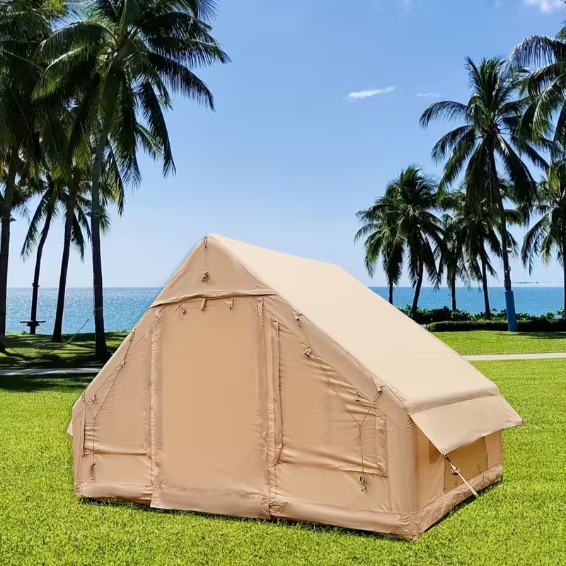 Inflatable Waterproof Family Camping Tent with Manual Air Pump – 6–8 Persons