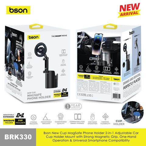 BSON MagSafe Phone Holder - 2-in-1 Adjustable Car Mount