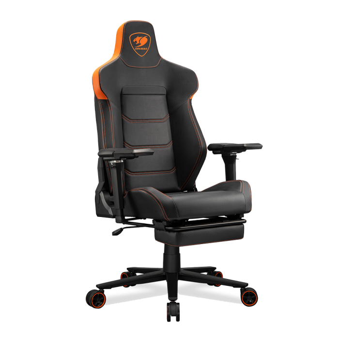 Cougar Gaming Chair Armor Evo M, Breathable Premium PVC Leather, 5D Adjustment - Black / Orange