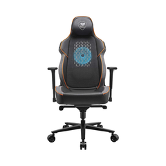 Cougar Chair NXSYS Aero, Adjustable 3D armrest, Breathable PVC leather, 200mm ARGB Fan - Black / Orange