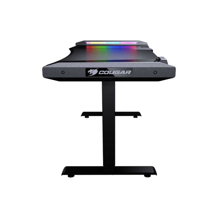 Cougar Mars 150 Electric Gaming Desk Steel Frame, Dual-sided RGB, High-strength Welded Steel Frame, Black
