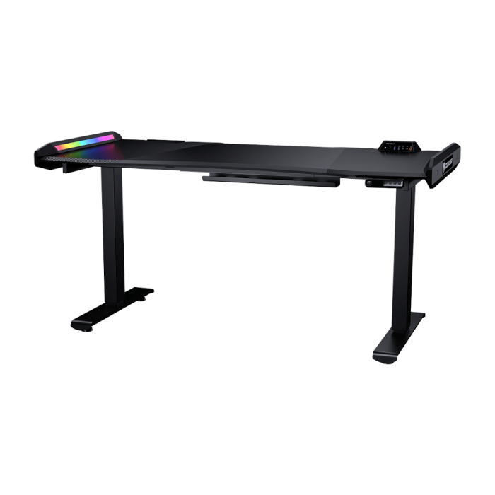 Cougar Mars 150 Electric Gaming Desk Steel Frame, Dual-sided RGB, High-strength Welded Steel Frame, Black