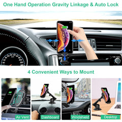 Choetech 10W Wireless Chariging Phone Stand T536-S-201BK - Level UpLevel UpCar Mount6971824975574 - X001B1FHJ9