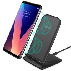 Choetech 15W Wirless Charger Stand - Black T555-F-101ABBK - Level UpLevel UpDesk HoldersX001A1H5P9