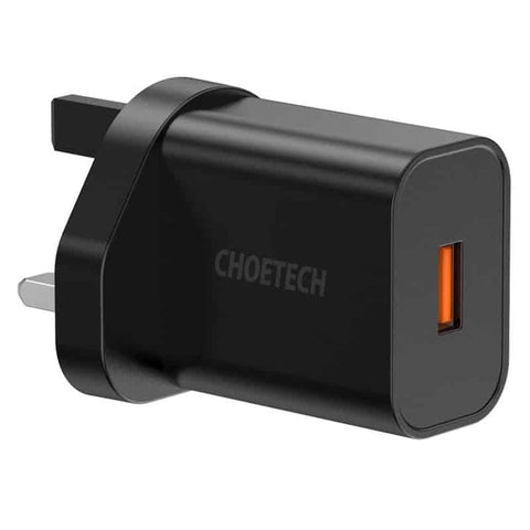 Choetech 18W USB-A Charge + AC Cable - Black