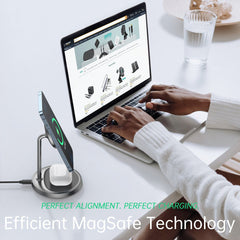 Choetech 2 in 1 Magleap Charger + 20W Charger - Grey & Silver - Level UpLevel UpAdapter6971824978322 - X001B9CODD
