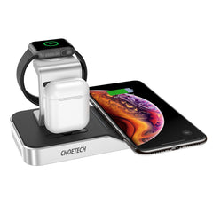 Choetech 4 in 1 MFI Wireless Charging Dock - Silver - Level UpLevel UpAdapter6971824974539