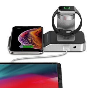 Choetech 4 in 1 MFI Wireless Charging Dock - Silver - Level UpLevel UpAdapter6971824974539