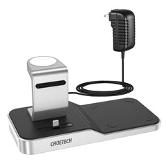 Choetech 4 in 1 MFI Wireless Charging Dock - Silver - Level UpLevel UpAdapter6971824974539