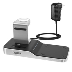 Choetech 4 in 1 MFI Wireless Charging Dock - Silver - Level UpLevel UpAdapter6971824974539