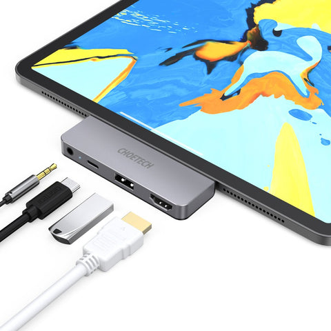 Choetech 4 in 1 USB C Dock For all usb C Devices - Grey HUB-M13-BK