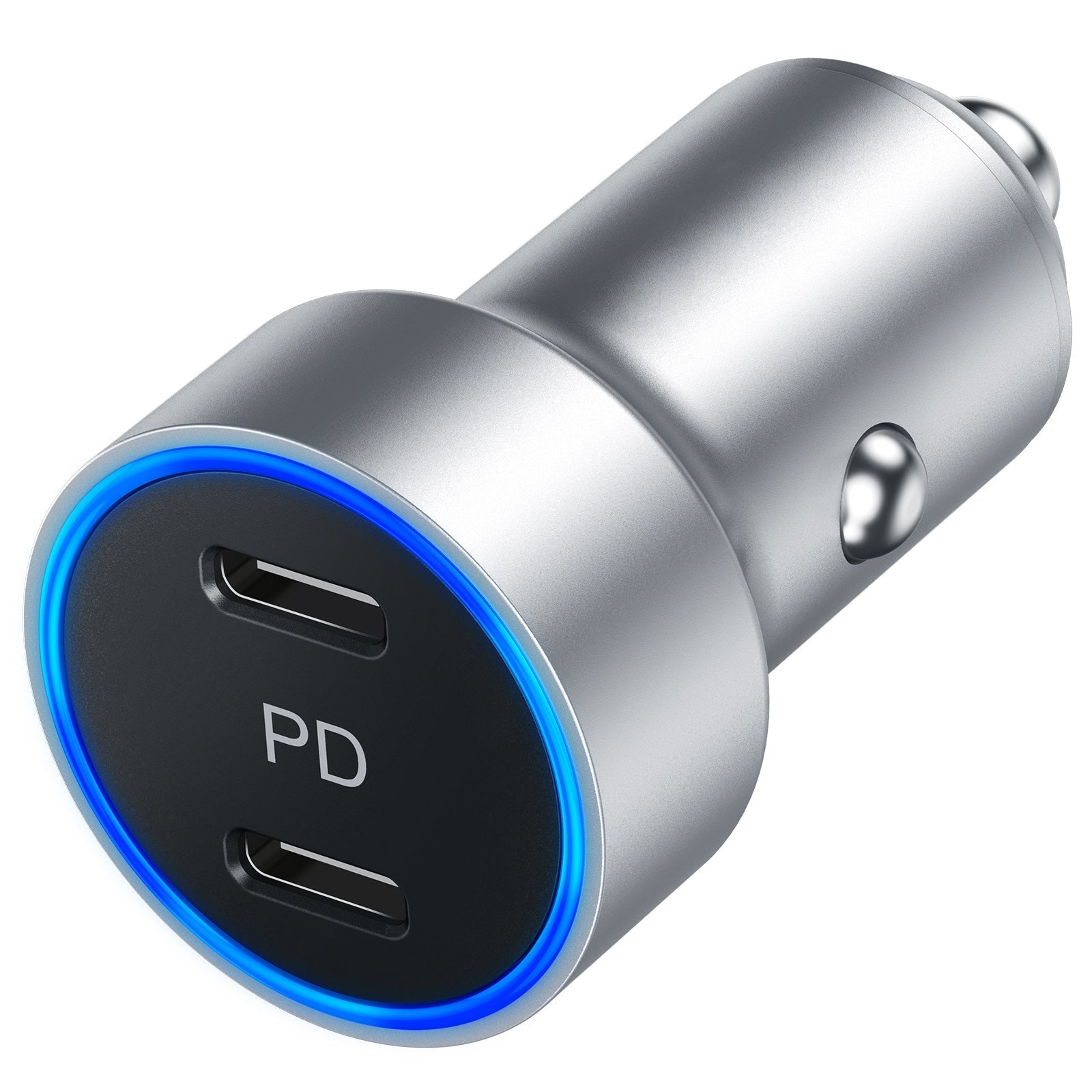 CHOETECH 40W 2-Port PD20W All Metal Fast Car Charger C0054-V2-SL - Level UpLevel UpCar Charger6971824979718