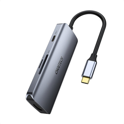 Choetech 7 in 1 USB C HUB - Silver
