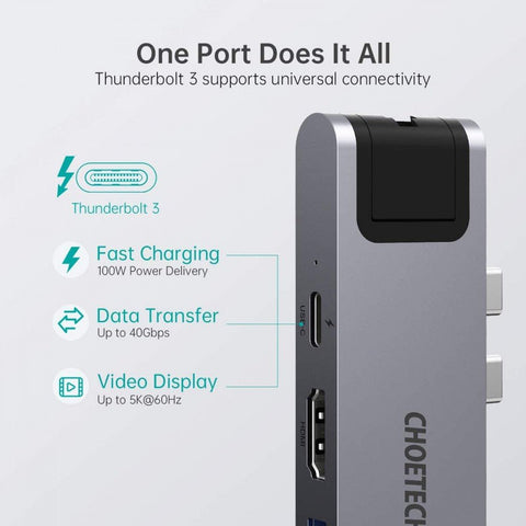 Choetech 7-in-1 USB-C Multiport Adapter HUB-M24