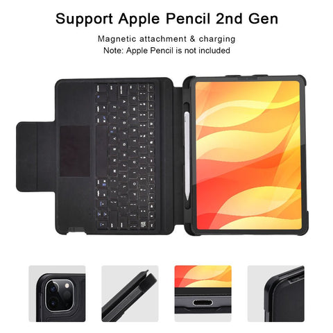 Choetech Magic Keyboard Wireless Keyboard for iPad 11 inch - Arabic & English BH012