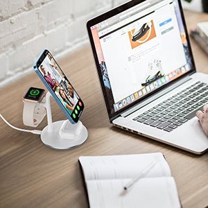 Choetech Magleap Duo 3in1 Magnetic wireless charger station for iPhone 12/13/14 series,AirPods Pro with Iwatch holder
