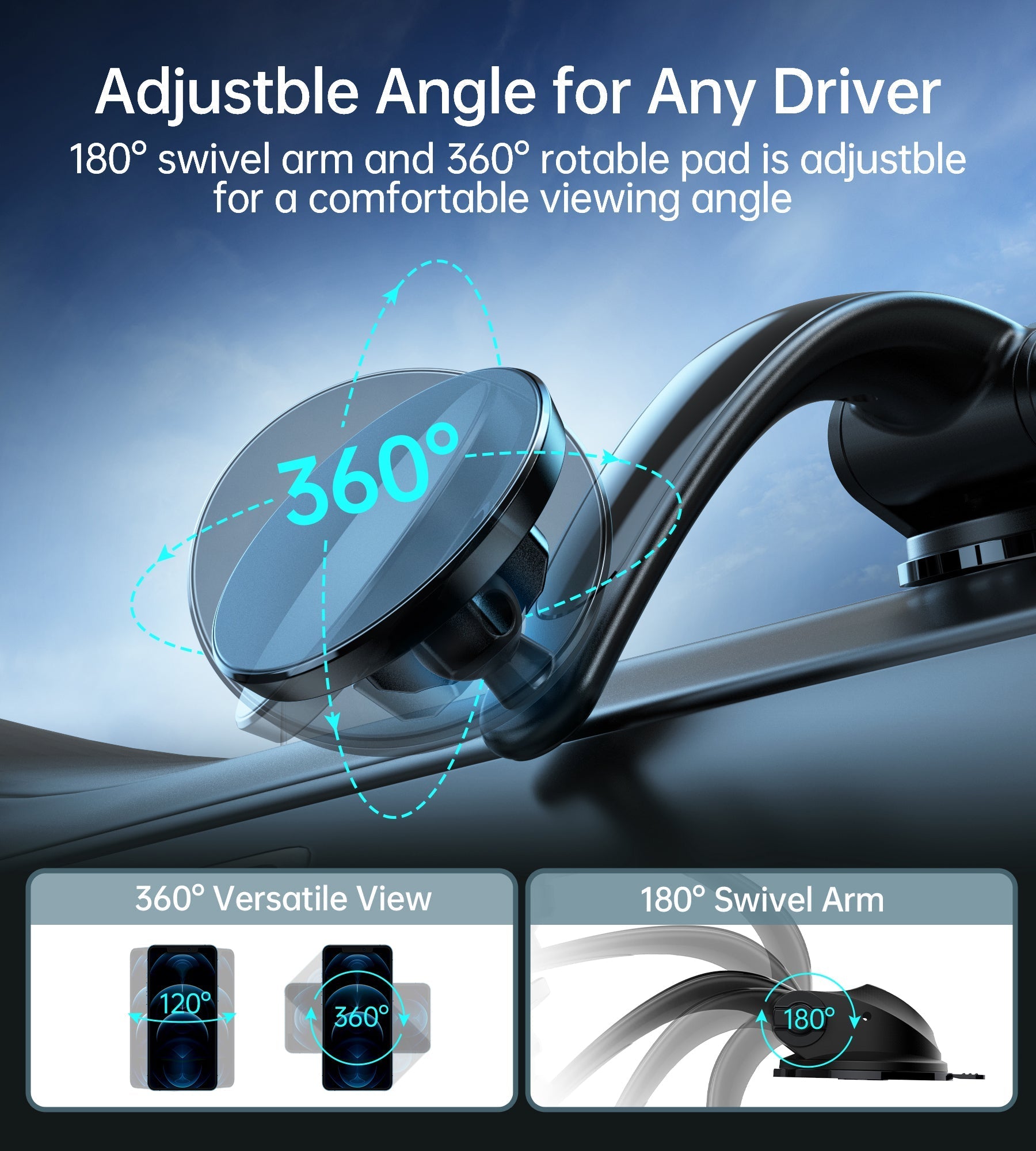 Choetech Magnatic Car Mount - Black - Level UpLevel UpCar Mount6932112100207