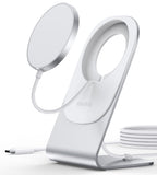 CHOETECH Magnetic Fast Wireless Charging Stand Holder with 5ft USB-C Cable for iPhone 12 (H047+T517) T511-S