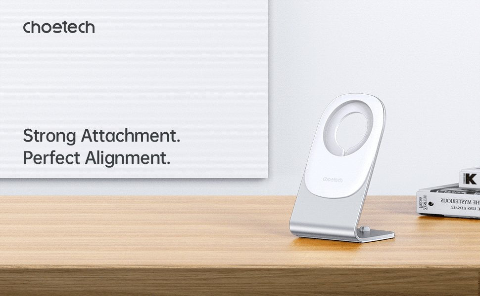 CHOETECH Magnetic Fast Wireless Charging Stand Holder with 5ft USB-C Cable for iPhone 12 (H047+T517) T511-S - Level UpLevel UpAdapter6971824978605