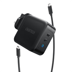 Choetech PD 100W GaN dual USB-C UK Charger with CC cable - Black PD6008-UK-CCBK - Level UpLevel UpAdapter6971824975980