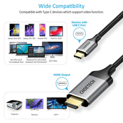 Choetech Type C to HDMI Cable 1.8M - Black CH0019 - Level UpLevel UpHDMI Adapter6971824972344