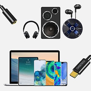 Choetech USB-C to 3.5mm Audio Jack Adaptor AUX003-BK - Level UpLevel UpAdapter6932112102461
