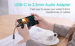 Choetech USB-C to 3.5mm Audio Jack Adaptor AUX003-BK - Level UpLevel UpAdapter6932112102461