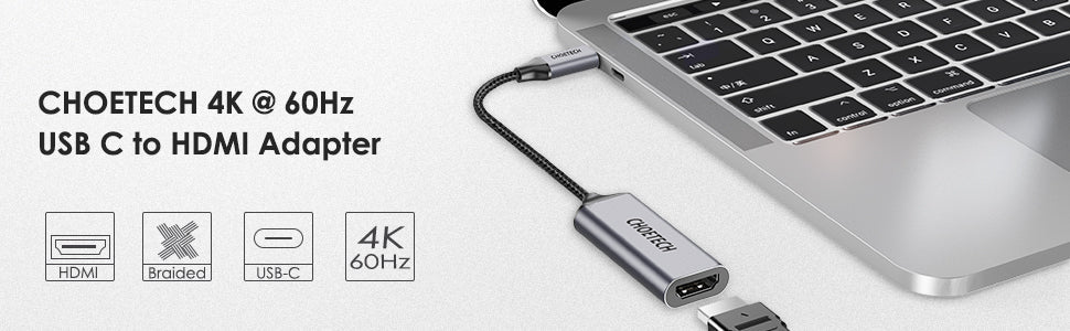 Choetech USB-C to HDMI Adapter HUB-H10 - Level UpLevel UpAdapterX000W5X2L5