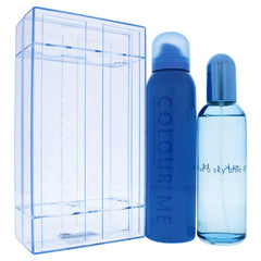 Colour Me Sky Blue EDT Gift Set (100 ml Perfume + 150 ml Body Spray)