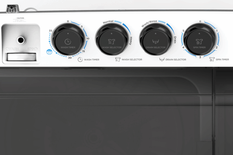 Midea 9KG Capacity, Twin Tub Washing Machine, White - MT100W90/W-GCC