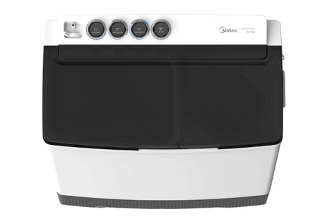 Midea 9KG Capacity, Twin Tub Washing Machine, White - MT100W90/W-GCC