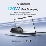 EcoFlow RAPID Power Bank (25,000mAh, 170W, 100W Built-In and Retractable Cables) - Black