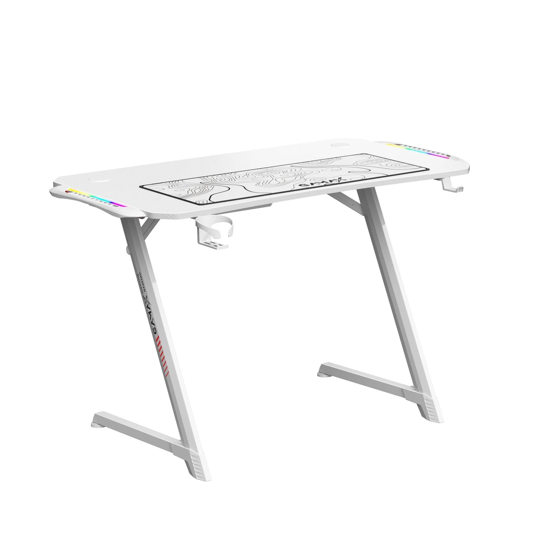 Gamax TD-03 Carbon Fiber Gaming Table 100*60*75cm with RGB Light & MousePad
