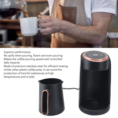 RAF Portable Electric Automatic Dual Turkish Coffee Pot Machine - 1,200 W - 1 L