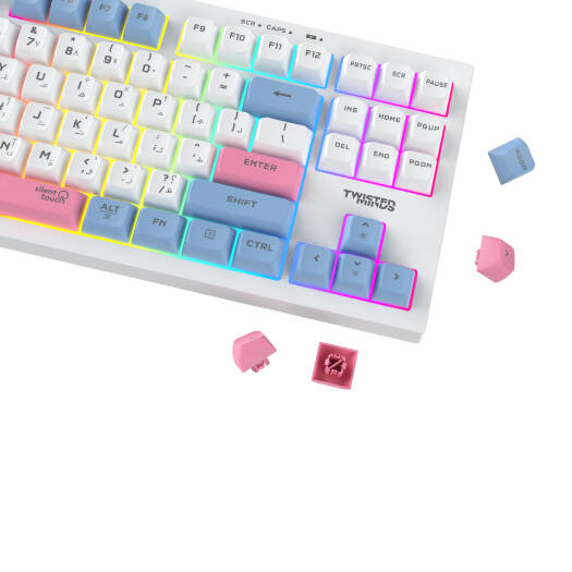 Twisted Minds Spectrum Pro Series 75% Compact Size 87 keys Wireless Membrane Keyboard - (English / Arabic) Layout