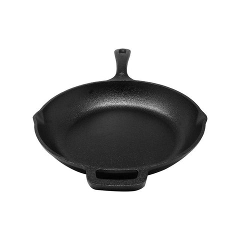 Westinghouse 10.25-Inch Pre-Seasoned Cast Iron Skillet with Pour Spouts – Black
