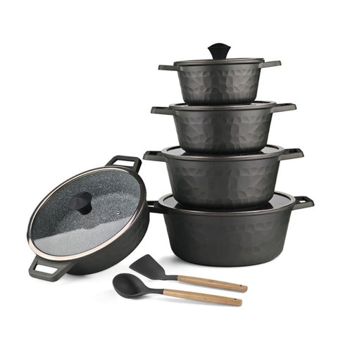 OSFE Granite Cookware Set 12 pcs - Black