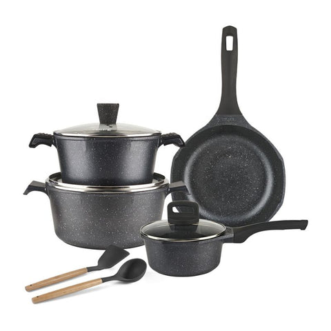 OSFE Granite Cookware Set 11 pcs - Dark Grey