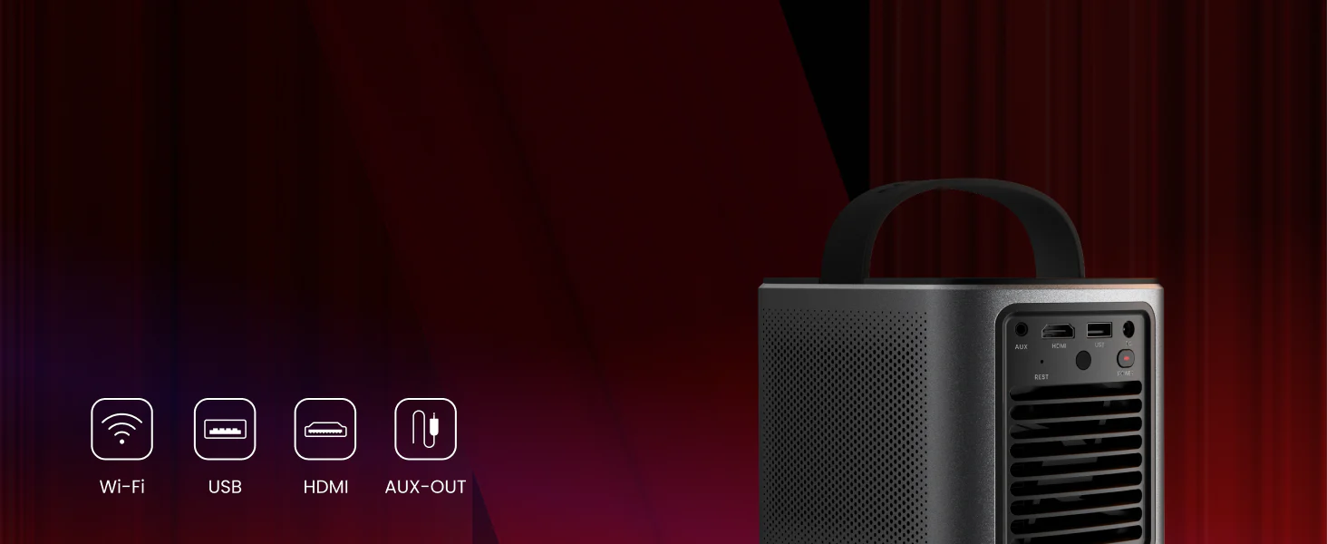 Anker Nebula Mars 3 Air Projector, 400 ANSI Lumens Brightness, 1080p - Black