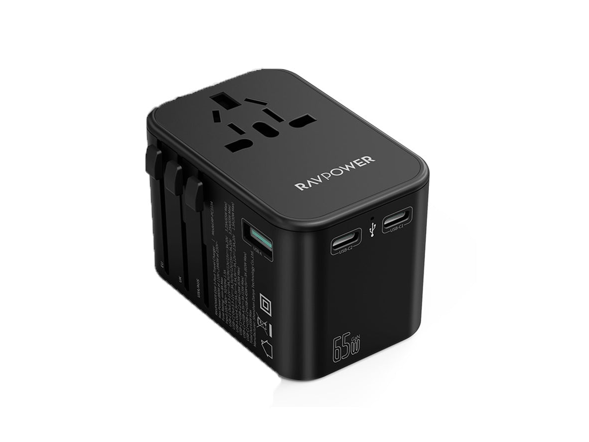 Ravpower RP-PC1034  Travel Charger PD PIONEER 65W 3-Port - Black