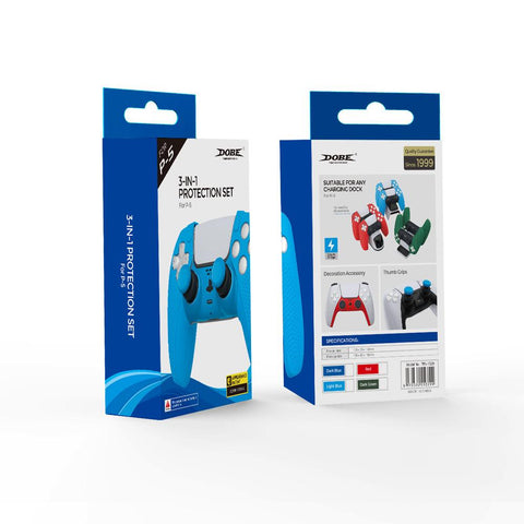 Dobe 3 in 1 Set Protestion TP5-1529 For PlayStation 5 - Green